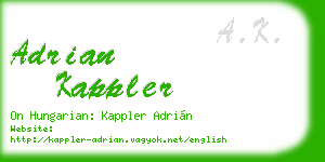 adrian kappler business card